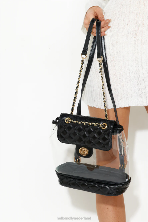 billini cassie rugzak zwart transparant Hello Molly T6BF10123 accessoires