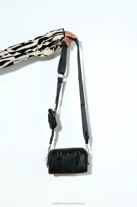 peta en jain bounty mini bowlingtas zwart kiezelsteen Hello Molly T6BF10187 accessoires