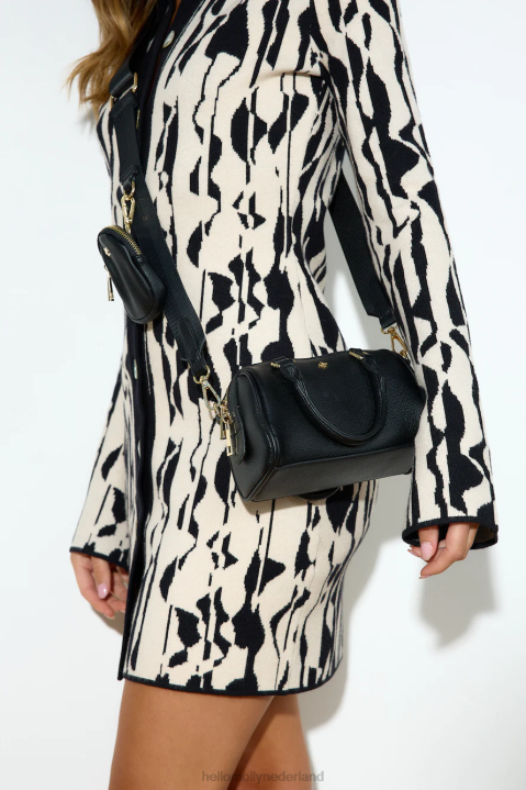 peta en jain bounty mini bowlingtas zwart kiezelsteen Hello Molly T6BF10187 accessoires