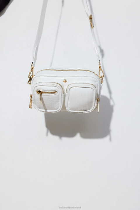 peta en jain lala tas wit krokodil goud Hello Molly T6BF10255 accessoires