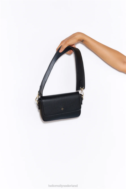 peta + jain stella tas zwart kiezel goud Hello Molly T6BF10261 accessoires
