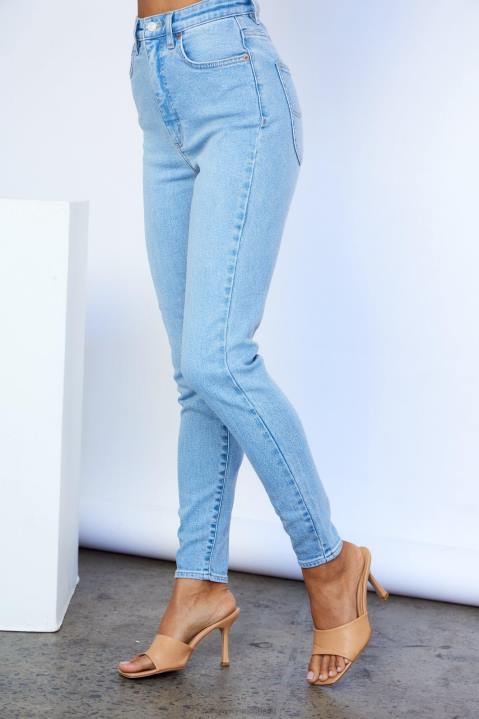 Lee zandloper hoge licks crop jeans optimaal blauw Hello Molly T6BF9781 kleding