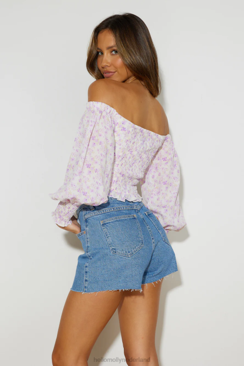 abrand a venice korte broek midden vintage blauw Hello Molly T6BF9675 kleding