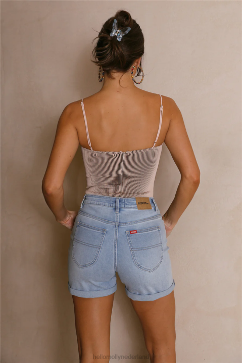 rider by lee mid-rise dijshort blauw Hello Molly T6BF9691 kleding