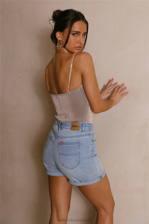 rider by lee mid-rise dijshort blauw Hello Molly T6BF9691 kleding