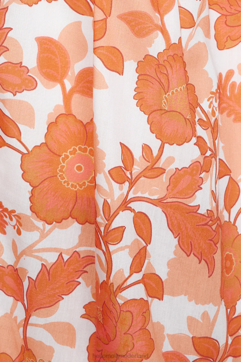 crème brulee maxi rok oranje Hello Molly T6BF9651 kleding