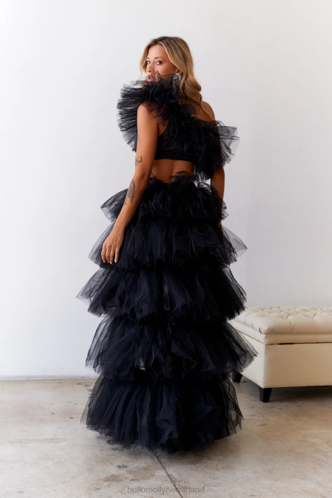 drinks on the house tule rok zwart Hello Molly T6BF9591 kleding