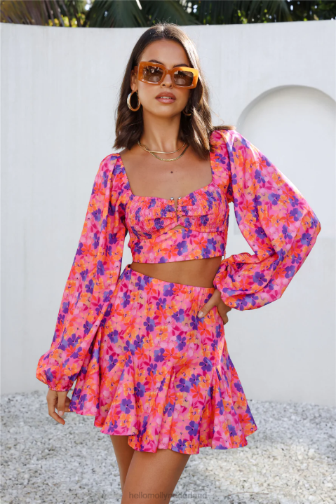 hals over kop rok bloemen Hello Molly T6BF9193 kleding