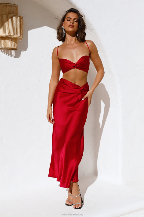 keep living grote maxi rok rood Hello Molly T6BF9203 kleding