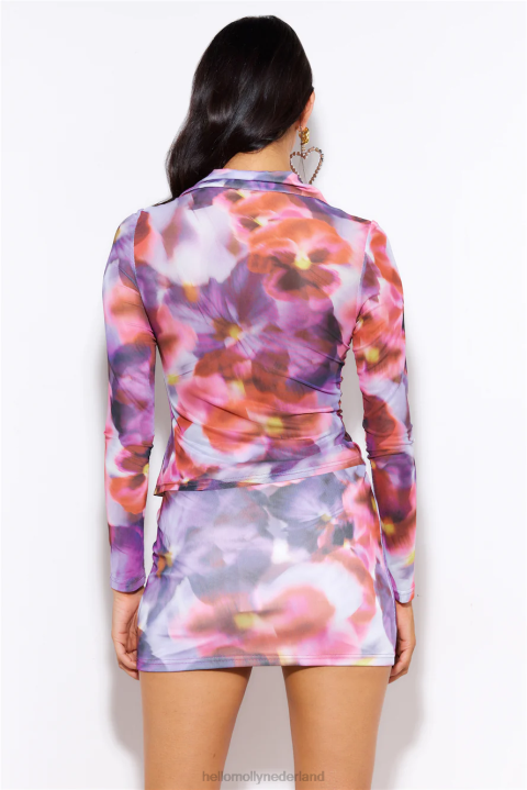 party in the house mesh minirok paars Hello Molly T6BF9401 kleding