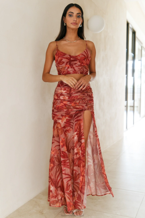 runaway capricorn maxirok roest Hello Molly T6BF9331 kleding