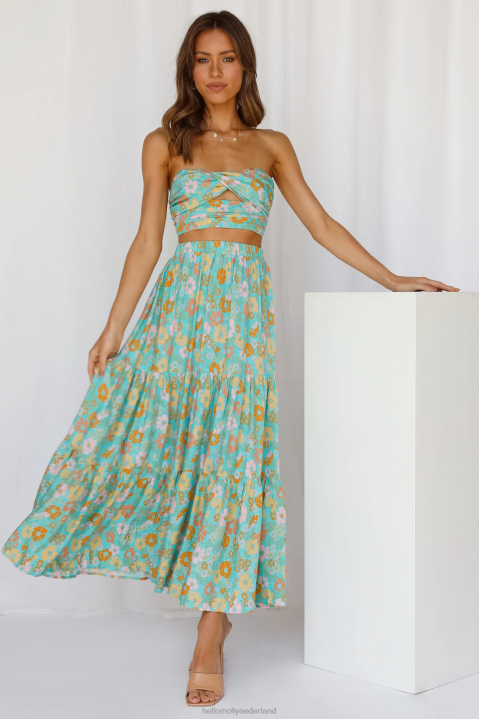 zo bijzondere maxi rok groen Hello Molly T6BF9347 kleding