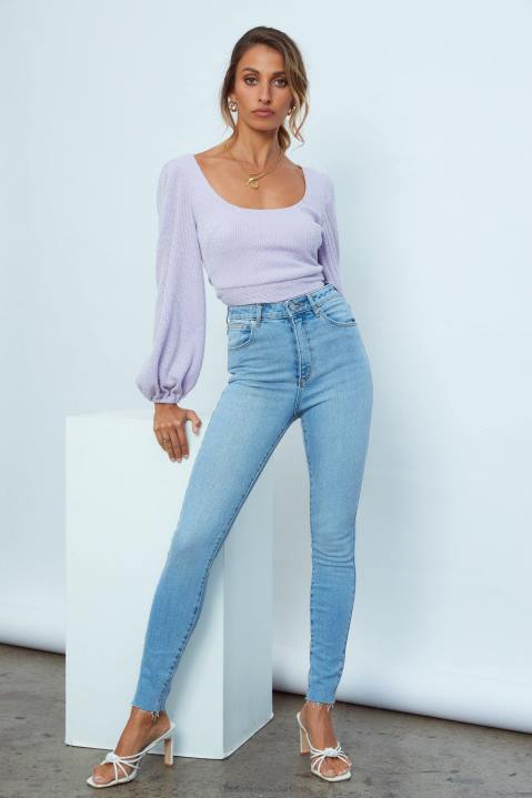 abrand een hoge skinny enkel basher jeans ashley Hello Molly T6BF9713 kleding