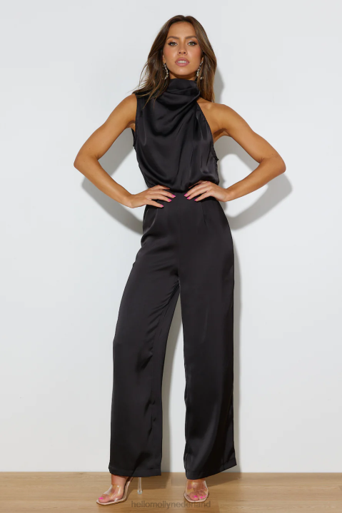 jeugdige dagen jumpsuit zwart Hello Molly T6BF7813 kleding