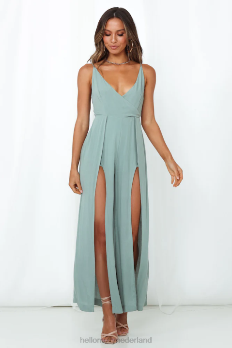 mooie ding jumpsuit groen Hello Molly T6BF7817 kleding