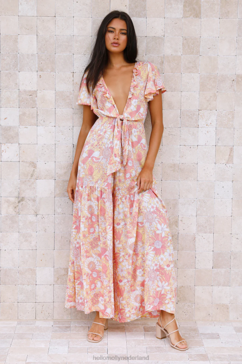 natuurlijke hoogte jumpsuit bloemen Hello Molly T6BF7749 kleding