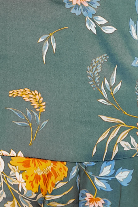 Ik hou weer van deze manier, jurk groenblauw Hello Molly T6BF7641 kleding