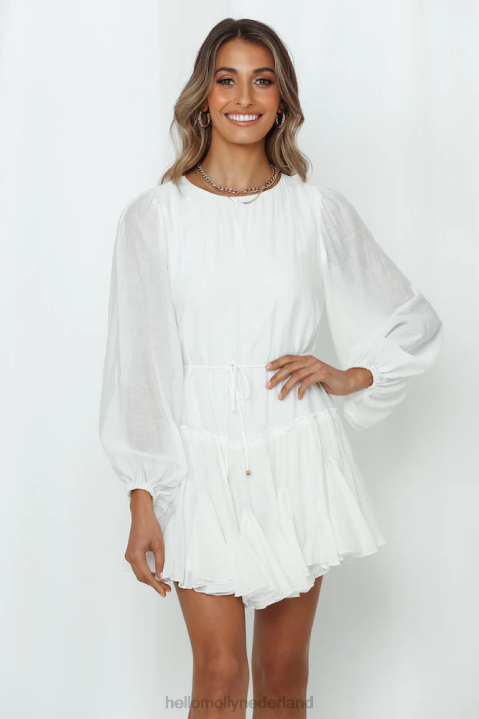Once in a blue moon jurkje wit Hello Molly T6BF7303 kleding