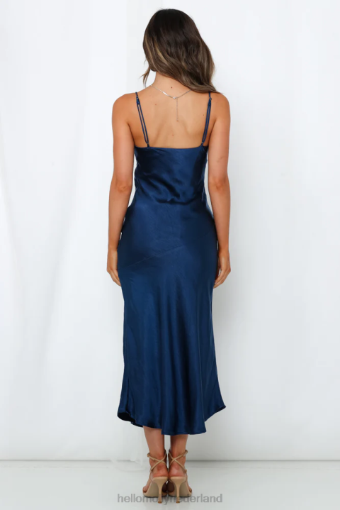ask for afriend midi-jurk marineblauw Hello Molly T6BF7353 kleding