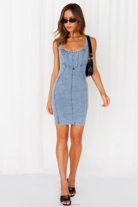 elite danseresjurk blauw gewassen Hello Molly T6BF7689 kleding