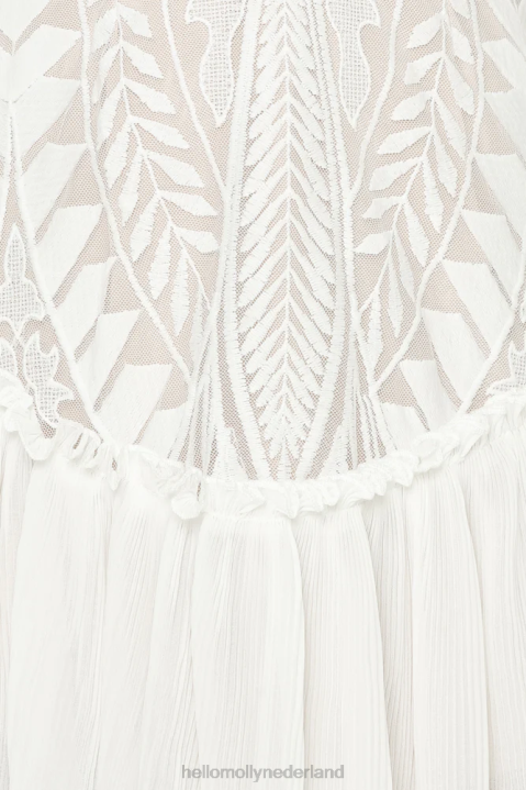 er valt iets te zeggen, jurk wit Hello Molly T6BF7217 kleding