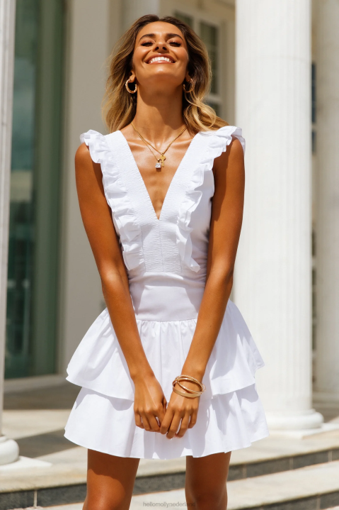 harperjurk wit Hello Molly T6BF7099 kleding