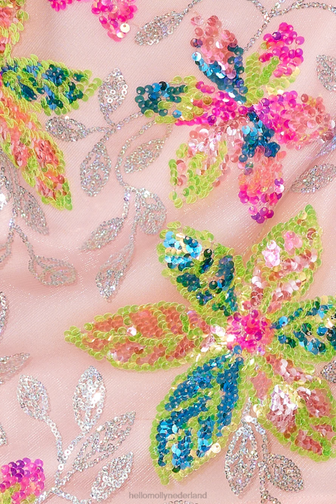 She\'s a Masterpiece mini-jurkje met pailletten roze Hello Molly T6BF1421 kleding