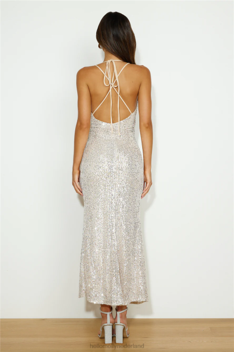 Sparkle With Me maxi-jurk met pailletten zilver Hello Molly T6BF5855 kleding
