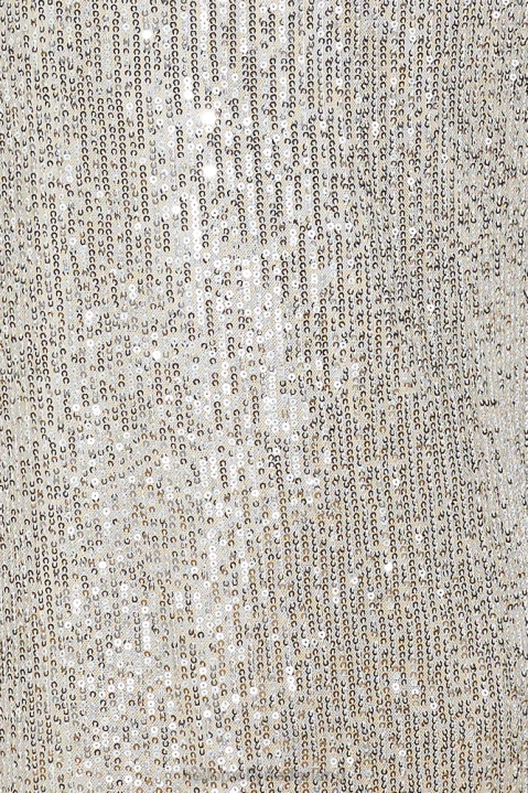 alle ogen gericht op haar midi-jurk met pailletten, zilver Hello Molly T6BF4429 kleding