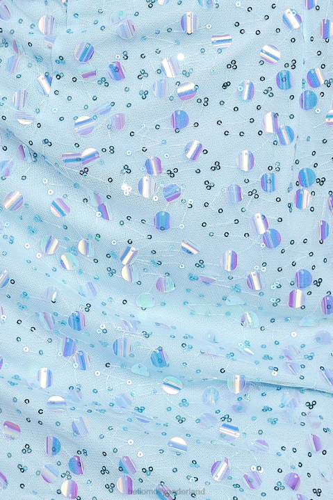 light it bright mini-jurkje met pailletten blauw Hello Molly T6BF2607 kleding