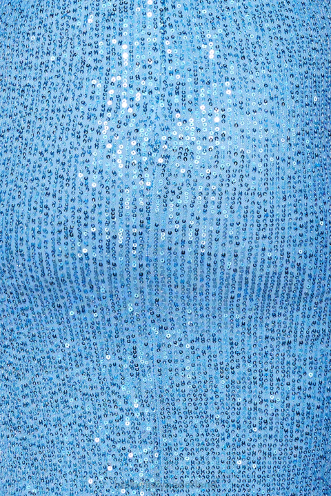 so outta my mind maxi jurk met pailletten blauw Hello Molly T6BF6377 kleding