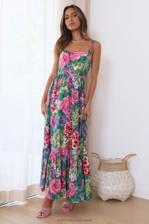 bloesemtuin maxi-jurk roze Hello Molly T6BF6041 kleding