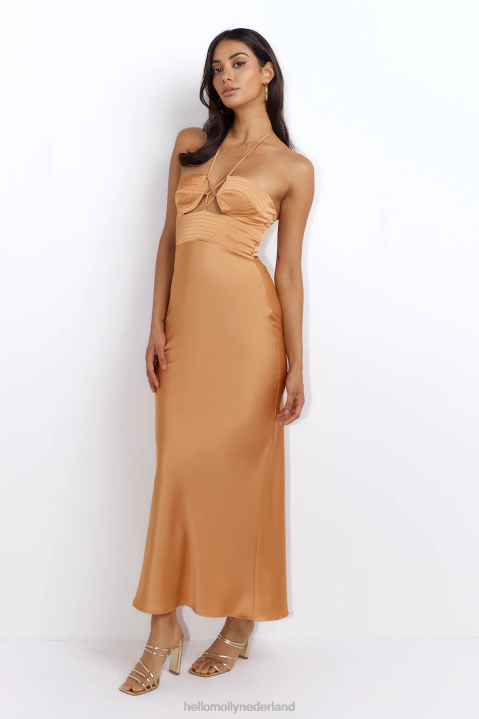 gemaakt om maxi-jurk caramel aan te trekken Hello Molly T6BF5563 kleding