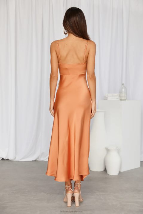 ill be yours maxi-jurk oranje Hello Molly T6BF6669 kleding