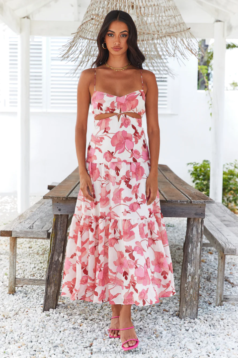 lichter dan lucht maxi-jurk rood Hello Molly T6BF6089 kleding