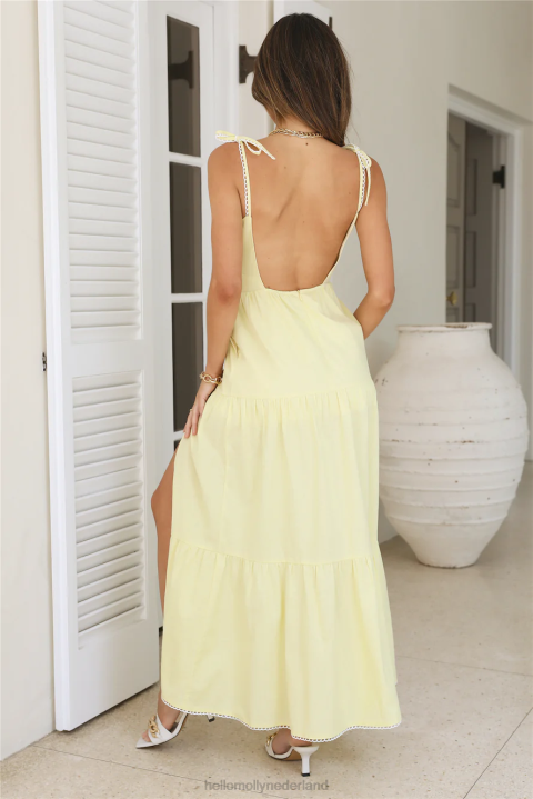 liedjes van een vogel maxi-jurk geel Hello Molly T6BF5899 kleding