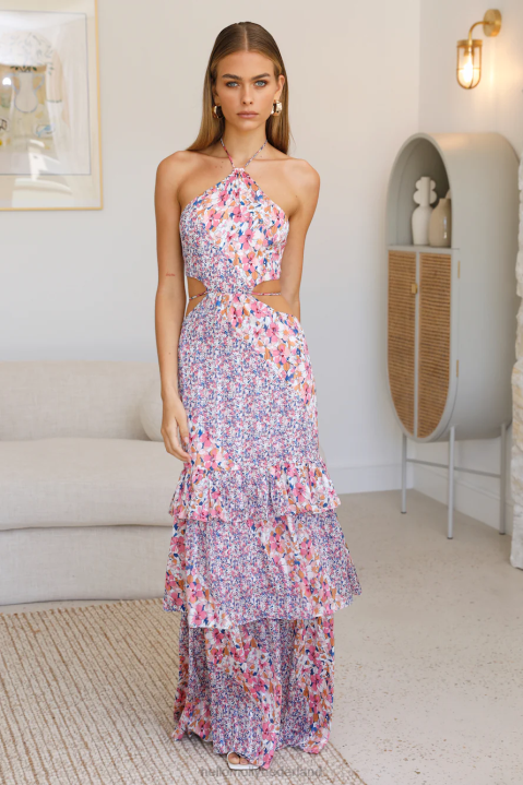 lieve Sylvan halter maxi-jurk met bloemen Hello Molly T6BF6331 kleding