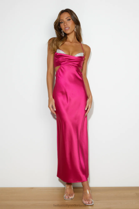 luxe maxi-meisjesjurk roze Hello Molly T6BF4131 kleding