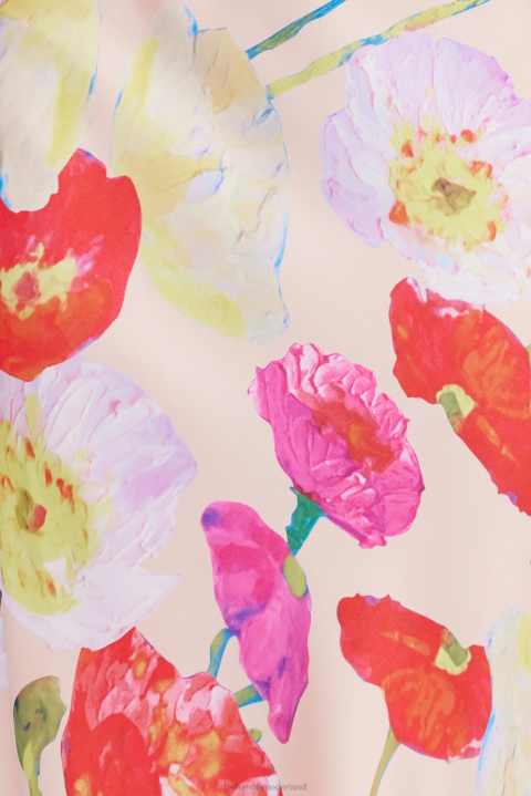 maxi-jurk met grote balken en bloemen Hello Molly T6BF6651 kleding