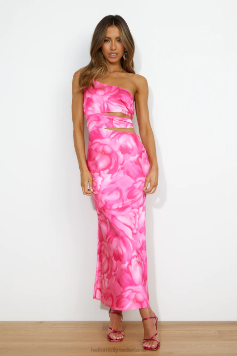 meisjes vacay maxi jurk roze Hello Molly T6BF4203 kleding