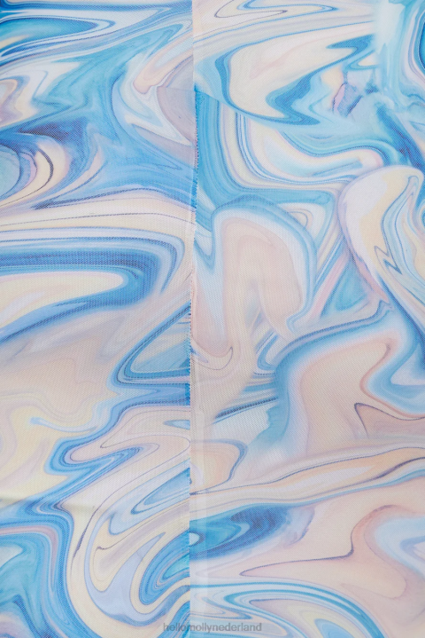 she is us etoile mesh jurk blauw Hello Molly T6BF5001 kleding