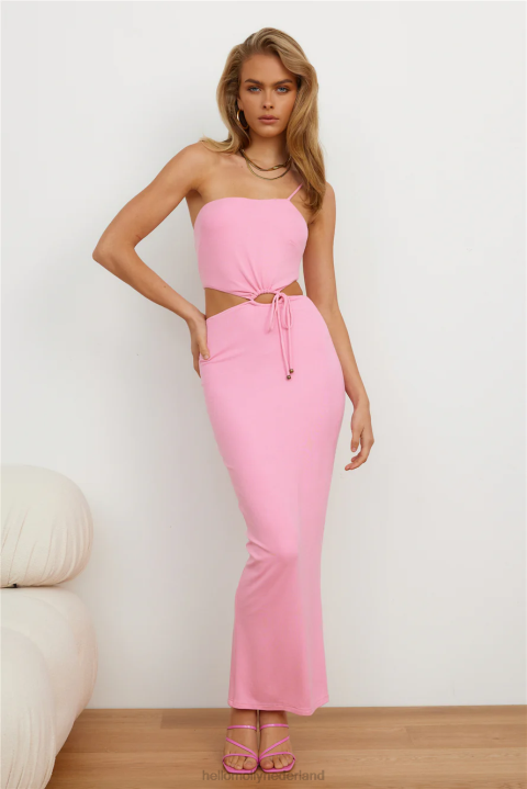 shopping date maxi-jurk roze Hello Molly T6BF6317 kleding
