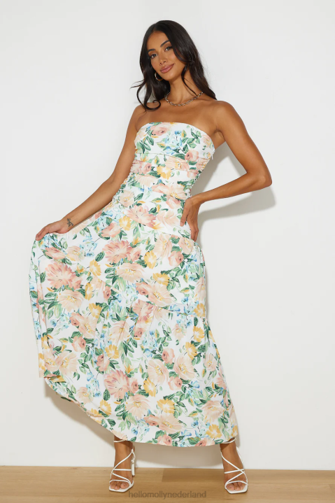 vacay dates maxi-jurk beige Hello Molly T6BF6063 kleding