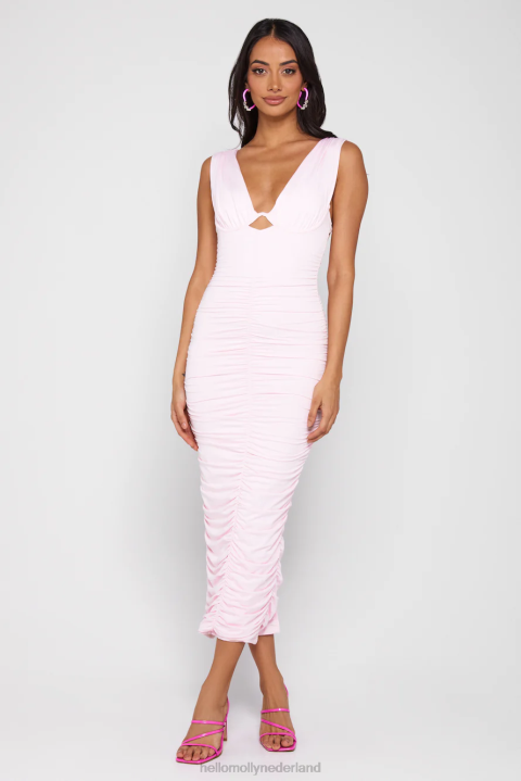 Bring on the night midi-jurk roze Hello Molly T6BF5435 kleding