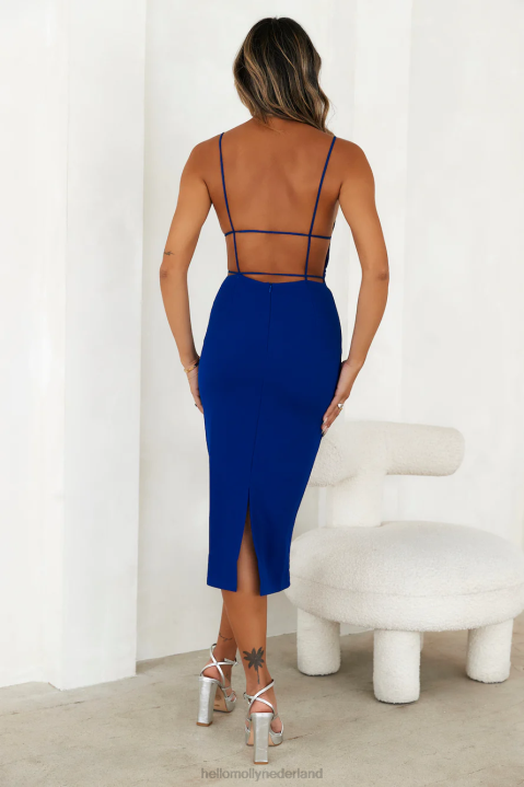 Ik kan me geen midi-jurk kobalt veroorloven Hello Molly T6BF4975 kleding