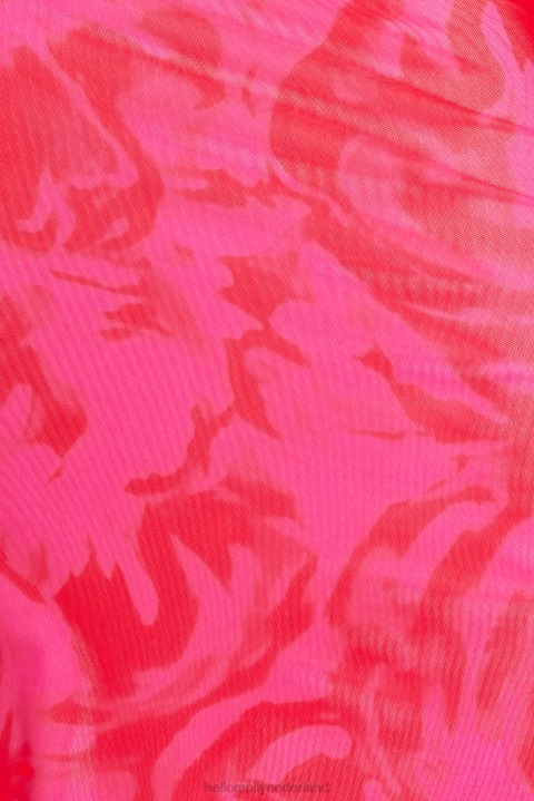 Wine and Dine Me mesh midi-jurk roze Hello Molly T6BF4851 kleding