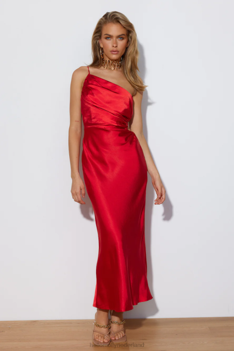 You\'re that girl midi-jurk rood Hello Molly T6BF5395 kleding