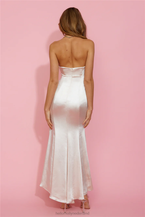 bezit de dans satijnen midi-jurk champagne Hello Molly T6BF4575 kleding