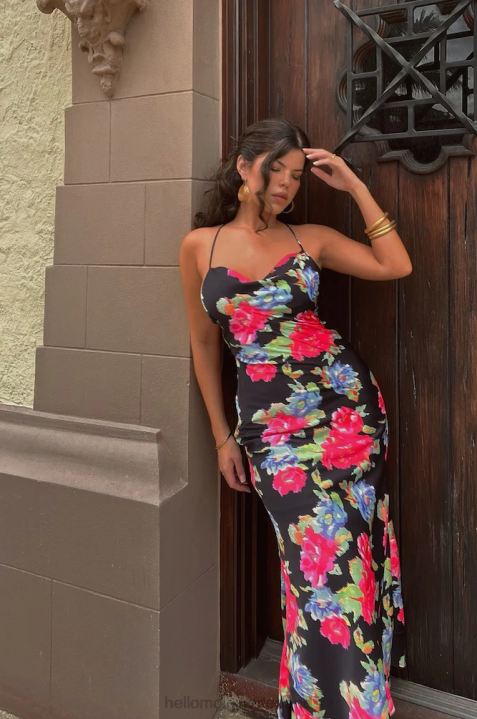 bloeiende lichte midi-jurk met bloemen Hello Molly T6BF3701 kleding