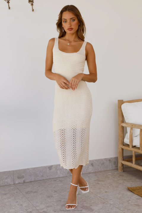 call me bae midi-jurk amandel Hello Molly T6BF3893 kleding